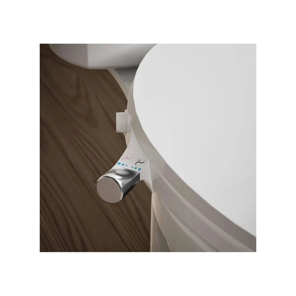 Kohler PureWash M300 Manual Elongated White Bidet Toilet Seat, Chrome Handle